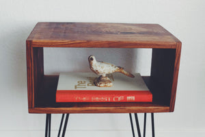 Handmade Figured Walnut Bedside Table, Nightstand, End Table, Walnut Hardwood - The Anders Collective